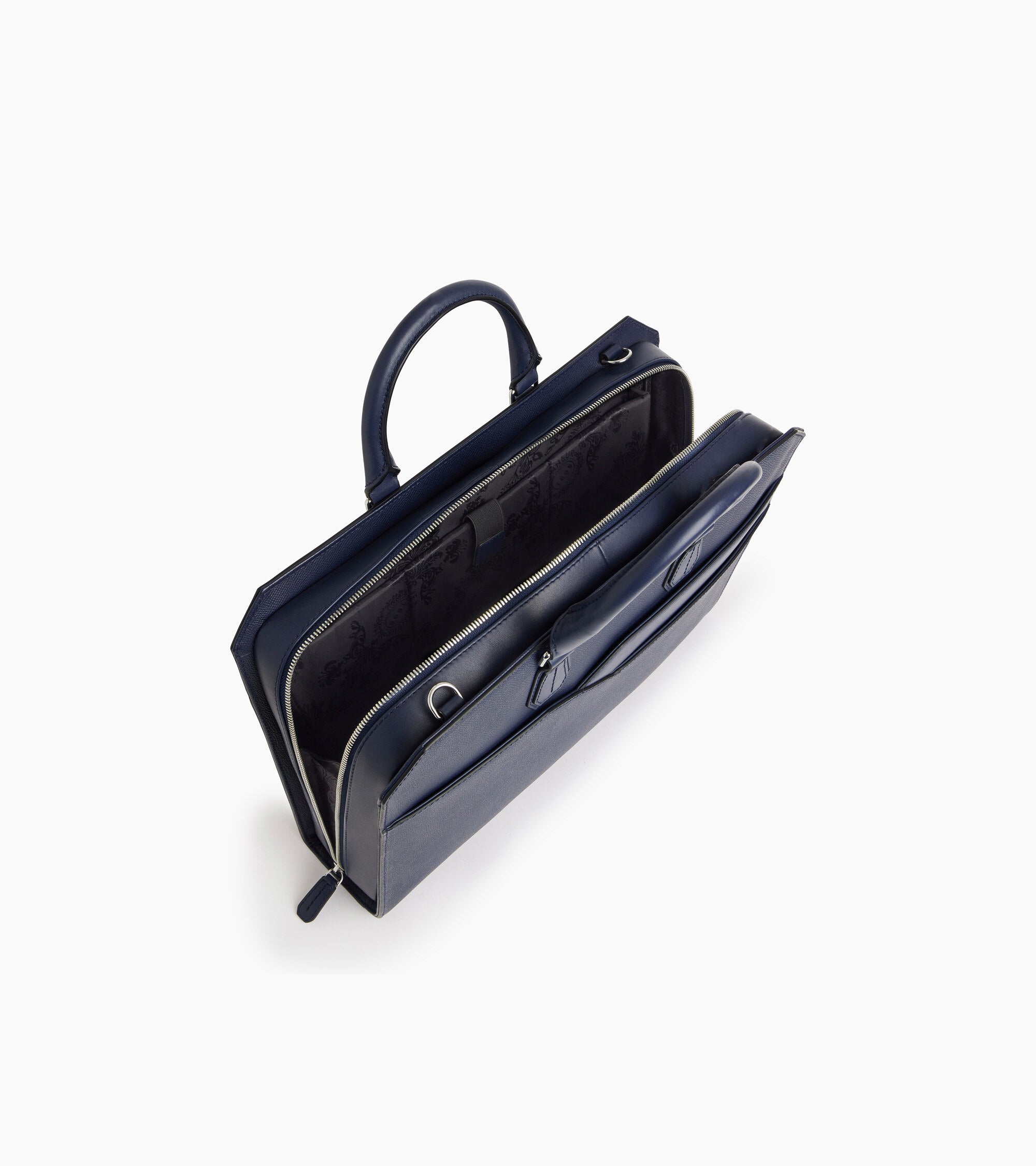 Le Tanneur Gaston porte-documents cuir bleu 15" Twilight