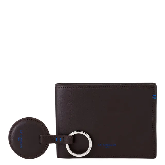 Le Tanneur Wallets coffret portefeuille zippé cuir lisse + porte-clés