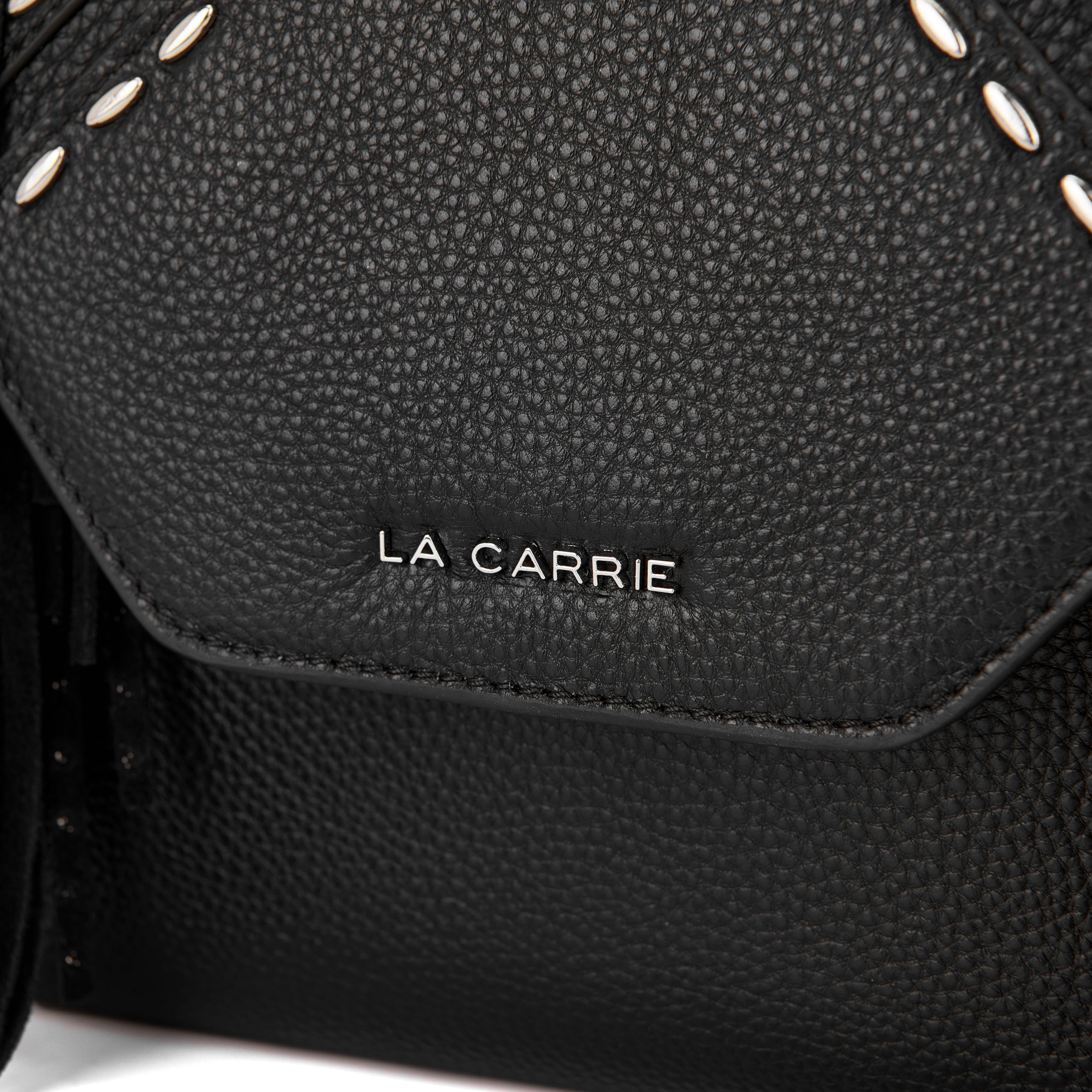 La Carrie Rock sac shopping noir clouté 38x12x25 cm