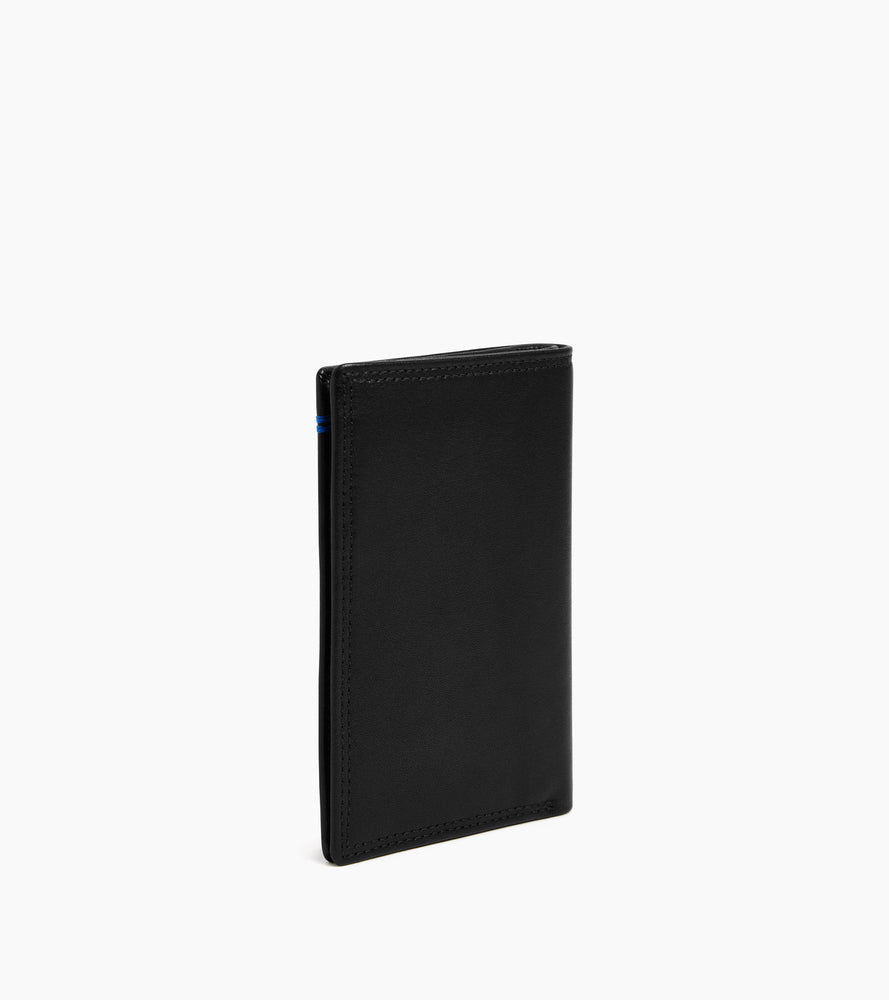 Le Tanneur Martin porte-cartes vertical cuir lisse noir RFID