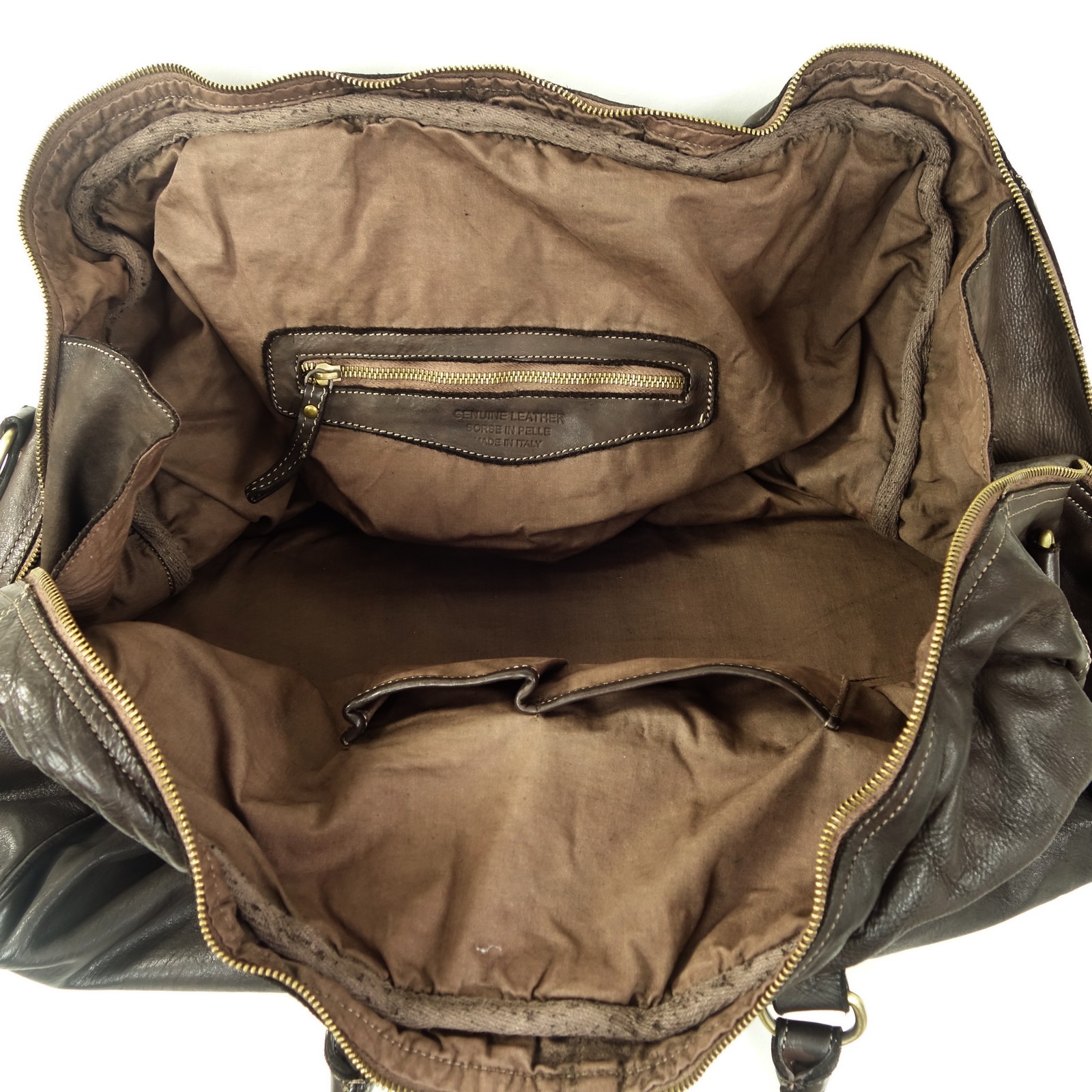 Collection Esprit Cuir Luka sac voyage cuir marron