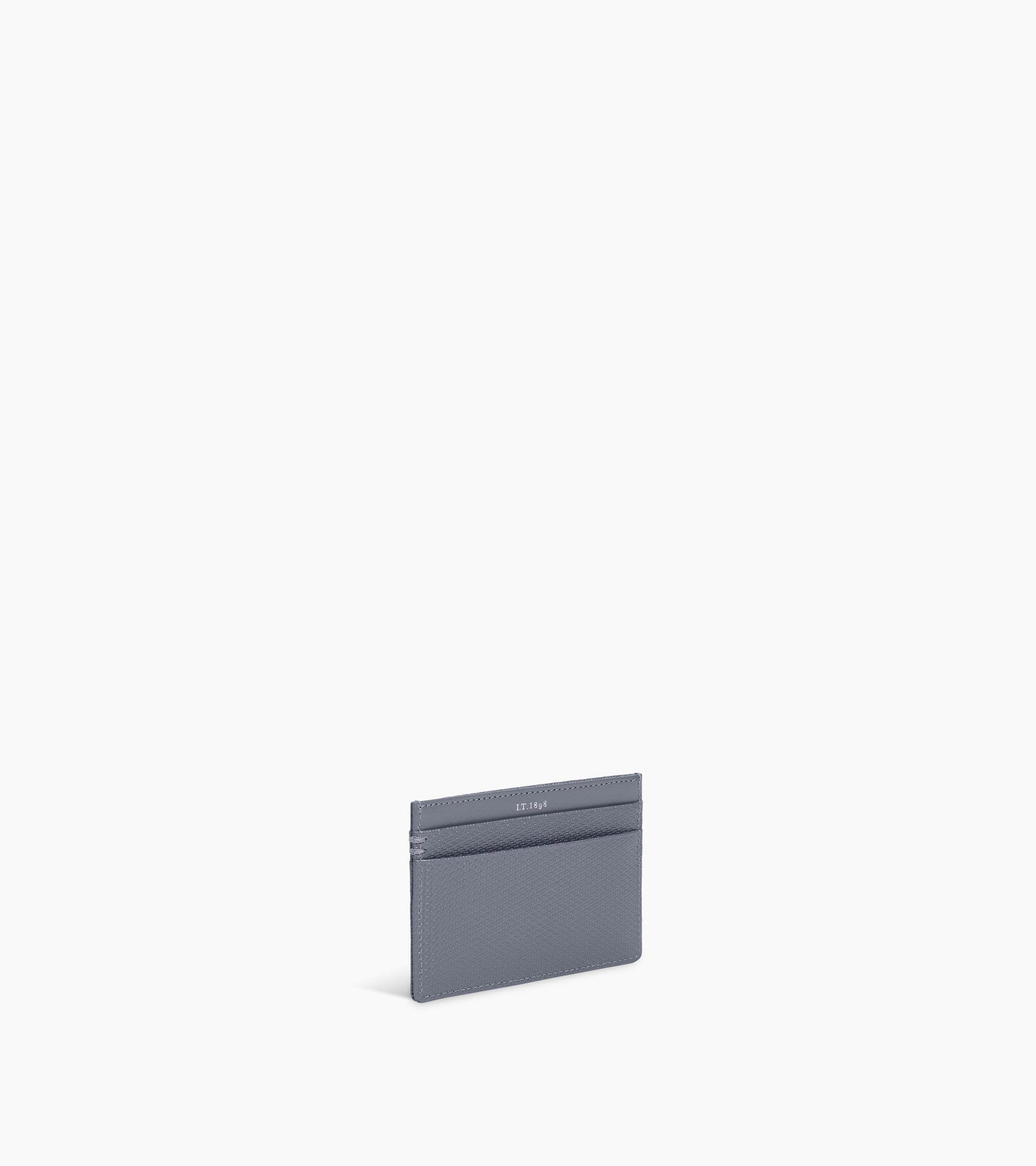 Le Tanneur Lucien porte-cartes cuir signature T Steel Blue