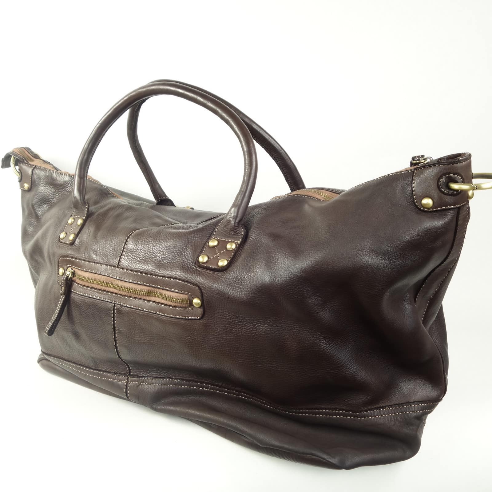 Collection Esprit Cuir Lorenzo sac de voyage cuir marron