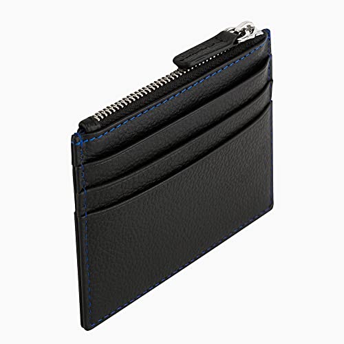 Le Tanneur Charles Porte Cartes Cuir Bleu Foncé Anti-RFID