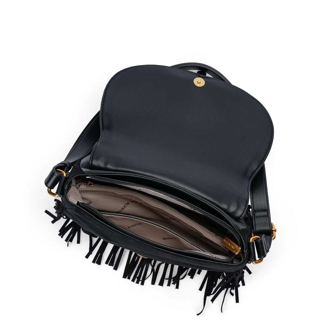 Mac Alyster Celeste sac à rabat suédine marron clair