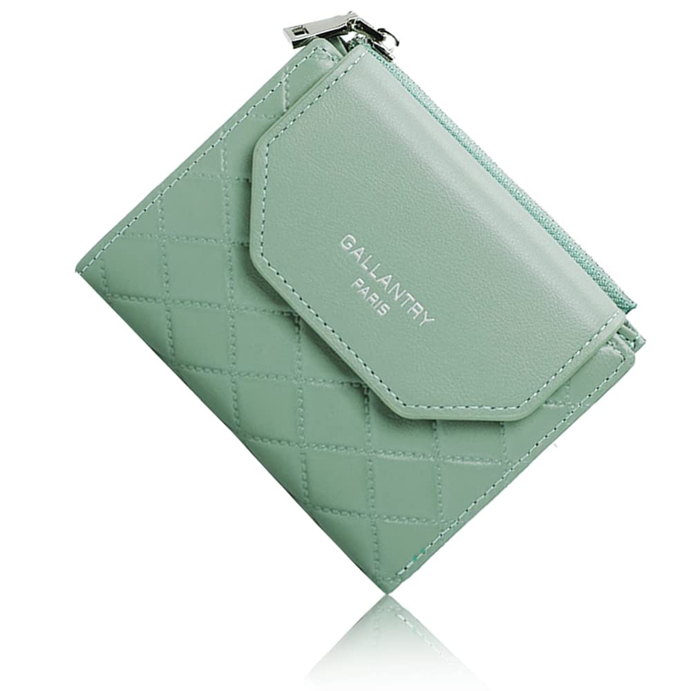 Gallantry Accessoires portefeuille matelassé vert d'eau 12 cm