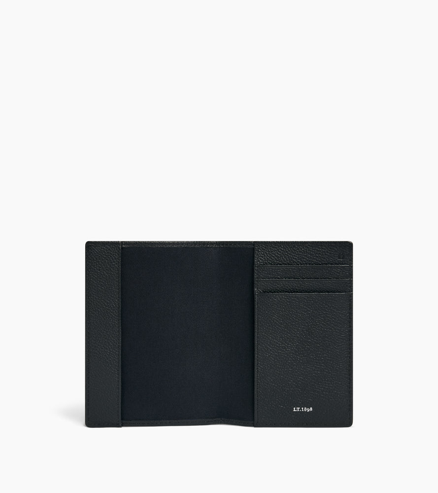 Le Tanneur porte-passeport cuir grainé Black
