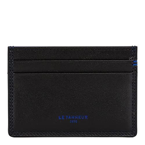 Le Tanneur porte-cartes cuir lisse noir 4 cartes anti-RFID