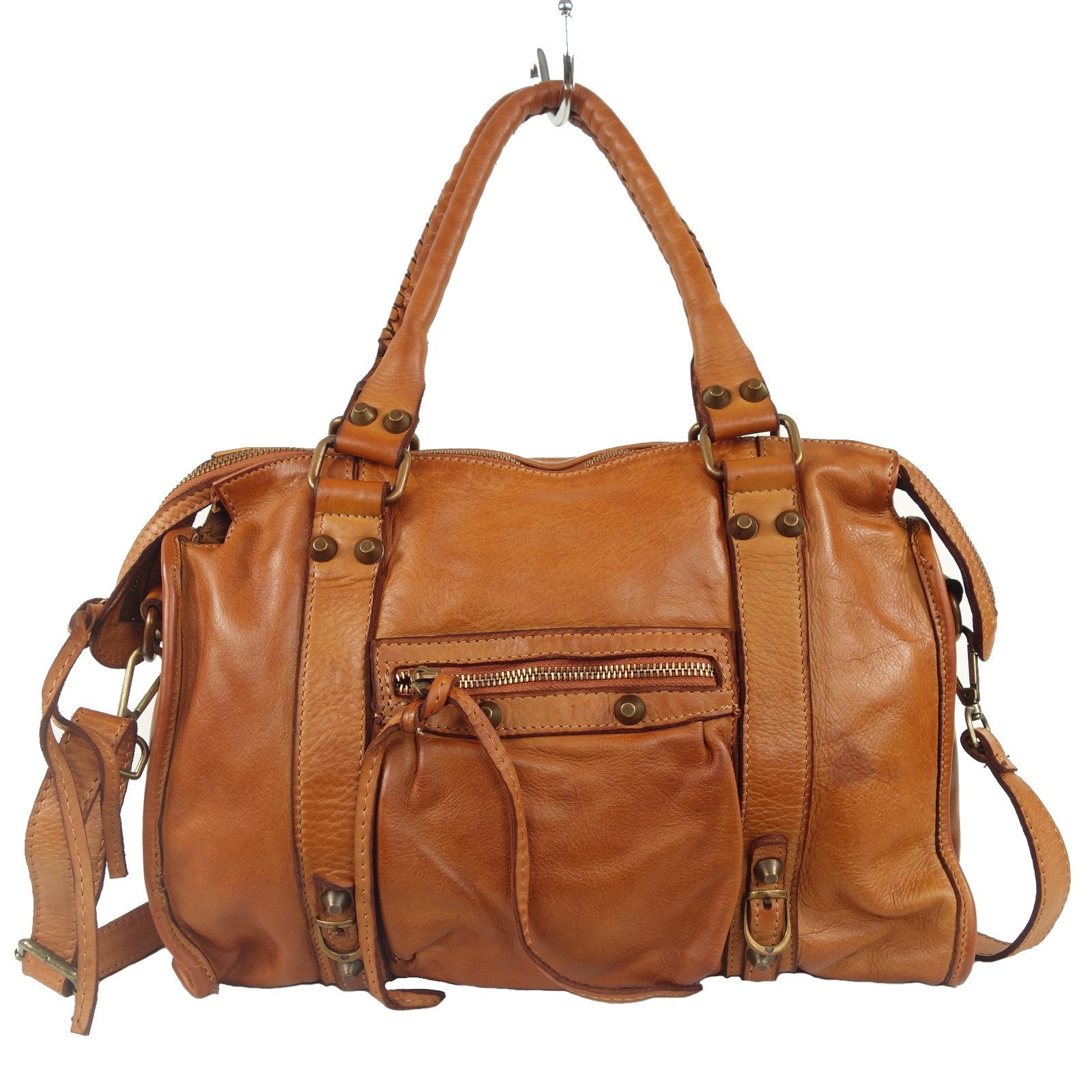 Collection Esprit Cuir Lola sac camel cuir vintage