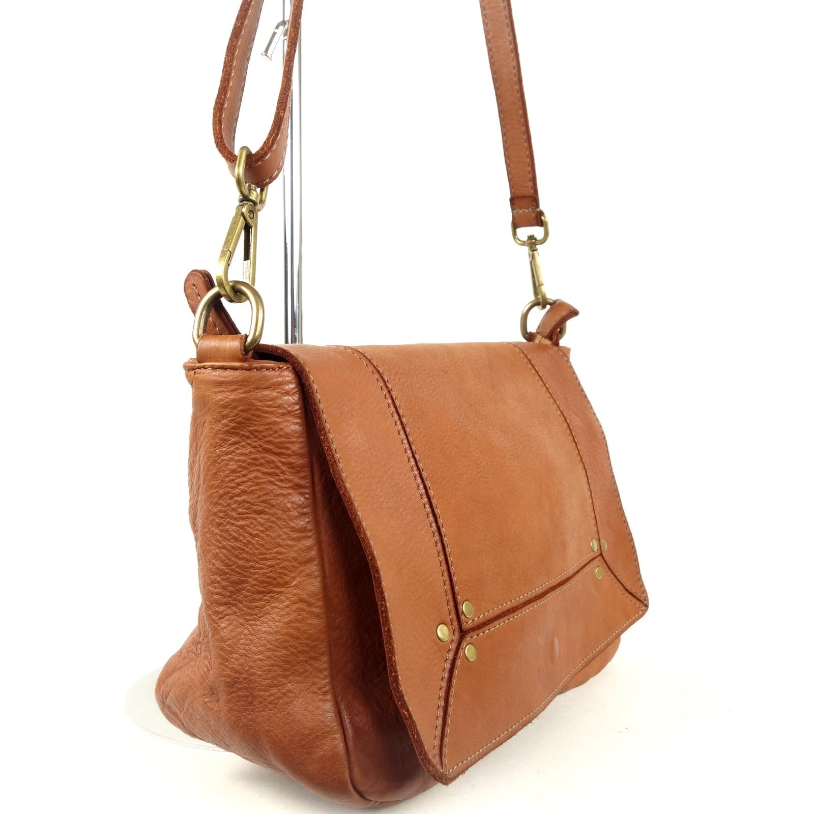 Collection Esprit Cuir ARIANA sac bandoulière naturel cuir