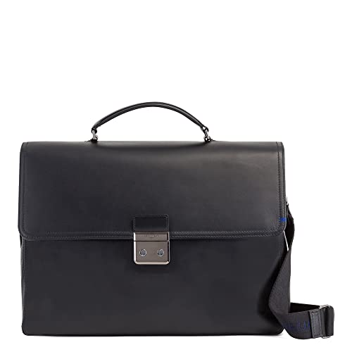 Le Tanneur Martin serviette cuir lisse 15" 38 cm