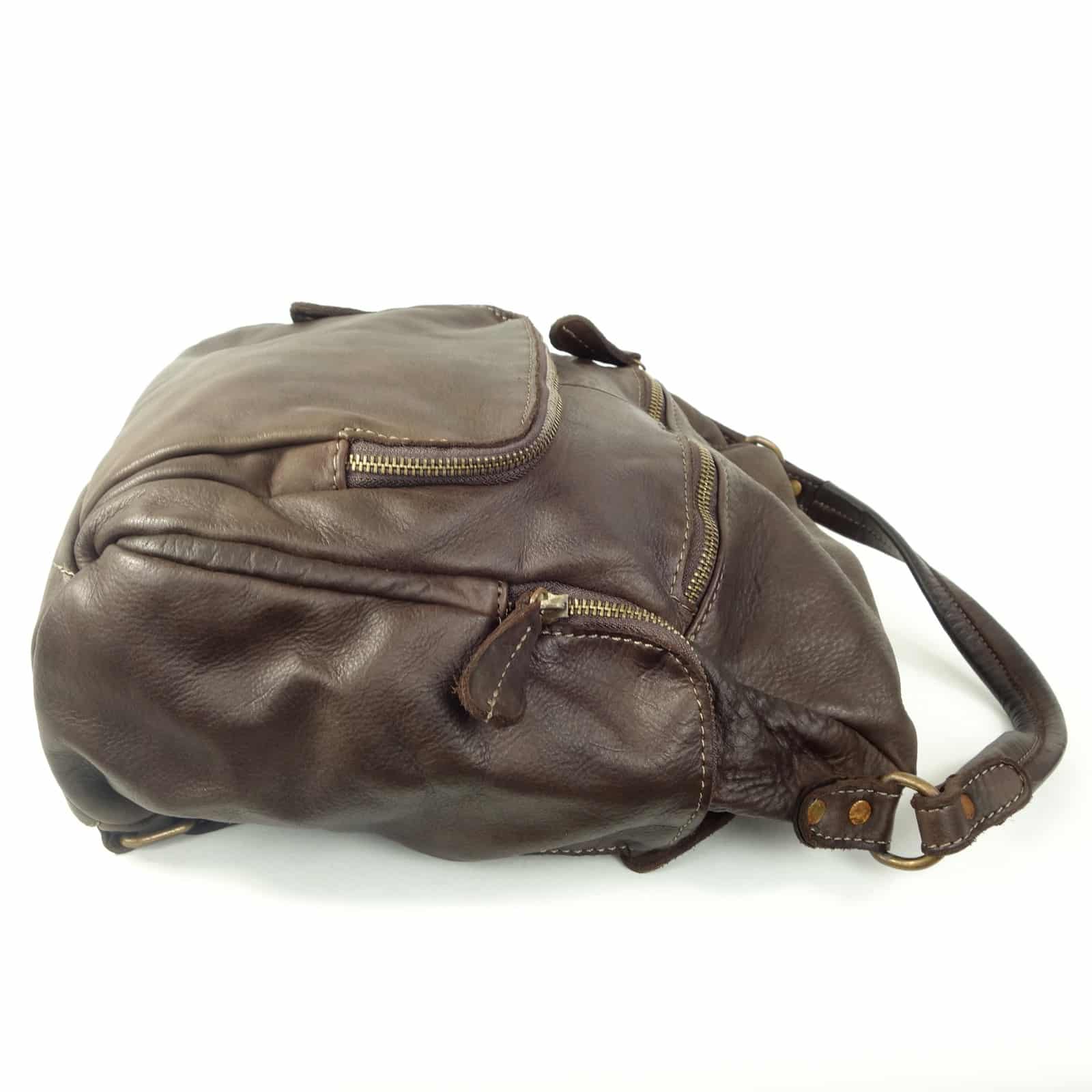 Collection Esprit Cuir Milo sac à dos cuir marron foncé vieilli