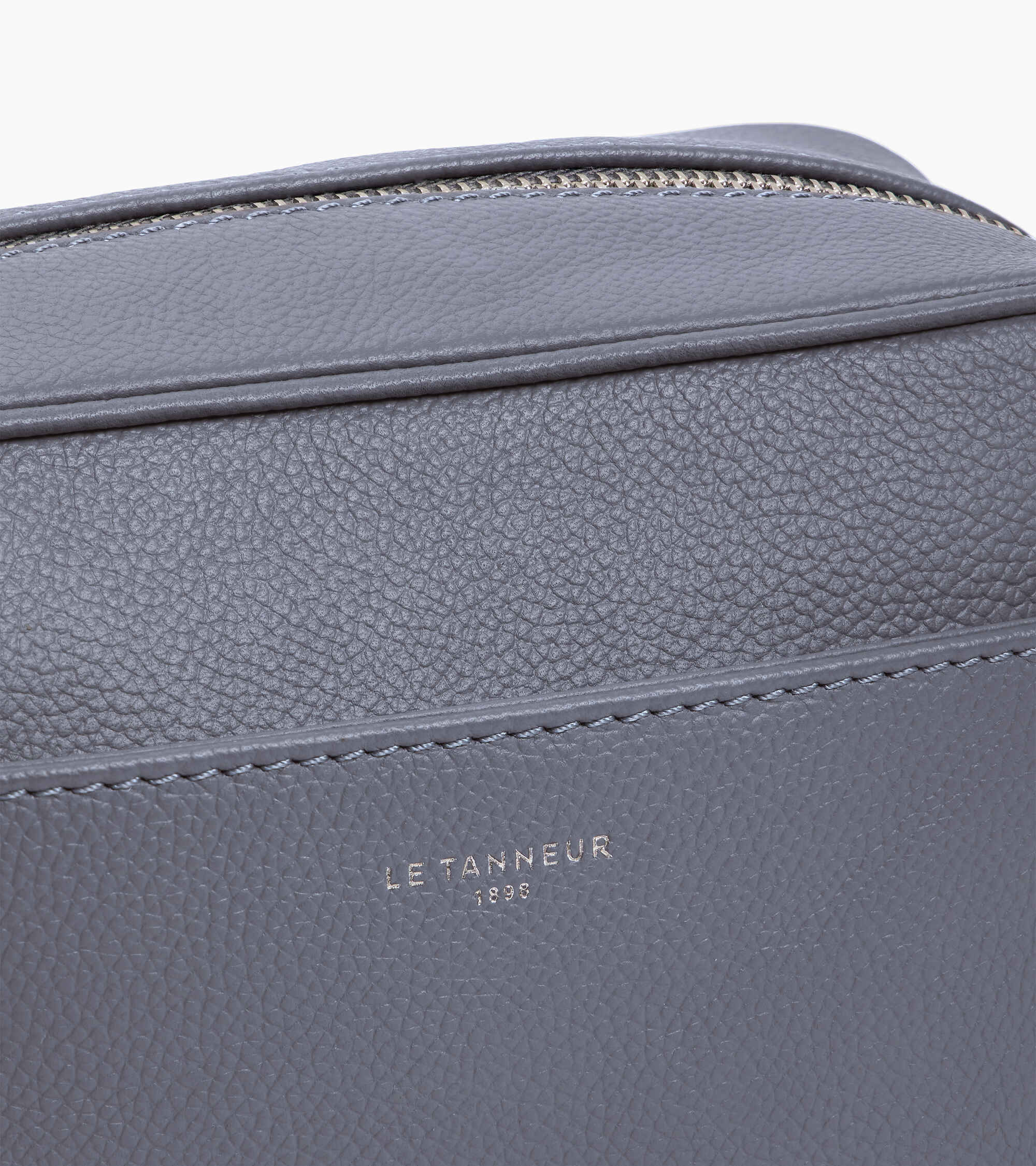 Le Tanneur Leather Goods trousse de toilette cuir grainé Steel Blue
