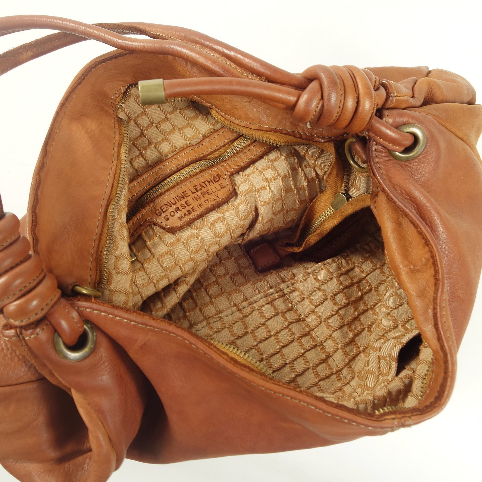 Collection Esprit Cuir Sac porté épaule Perla sac cuir marron