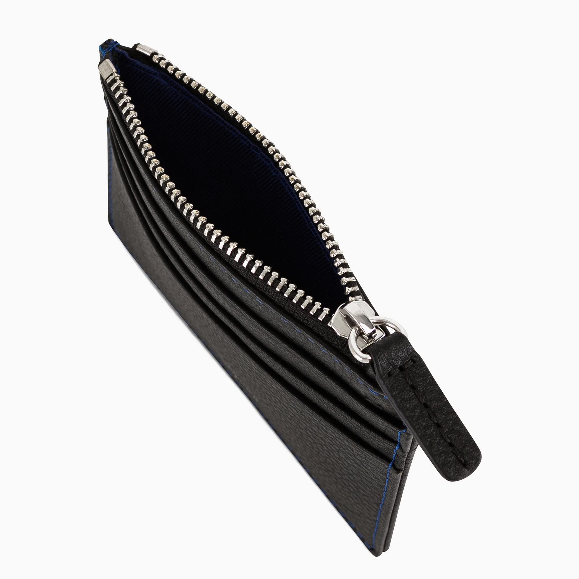 Le Tanneur Charles Porte Cartes Cuir Bleu Foncé Anti-RFID
