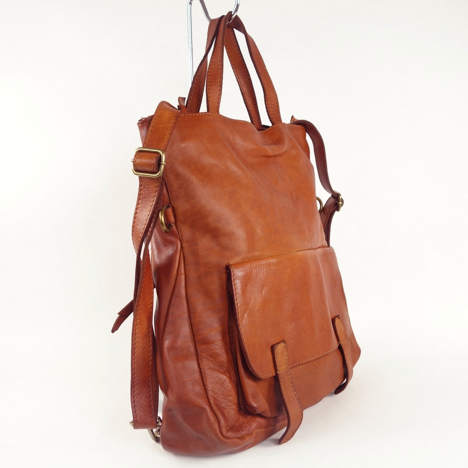 Collection Esprit Cuir ZEUDI sac à dos cuir naturel vintage