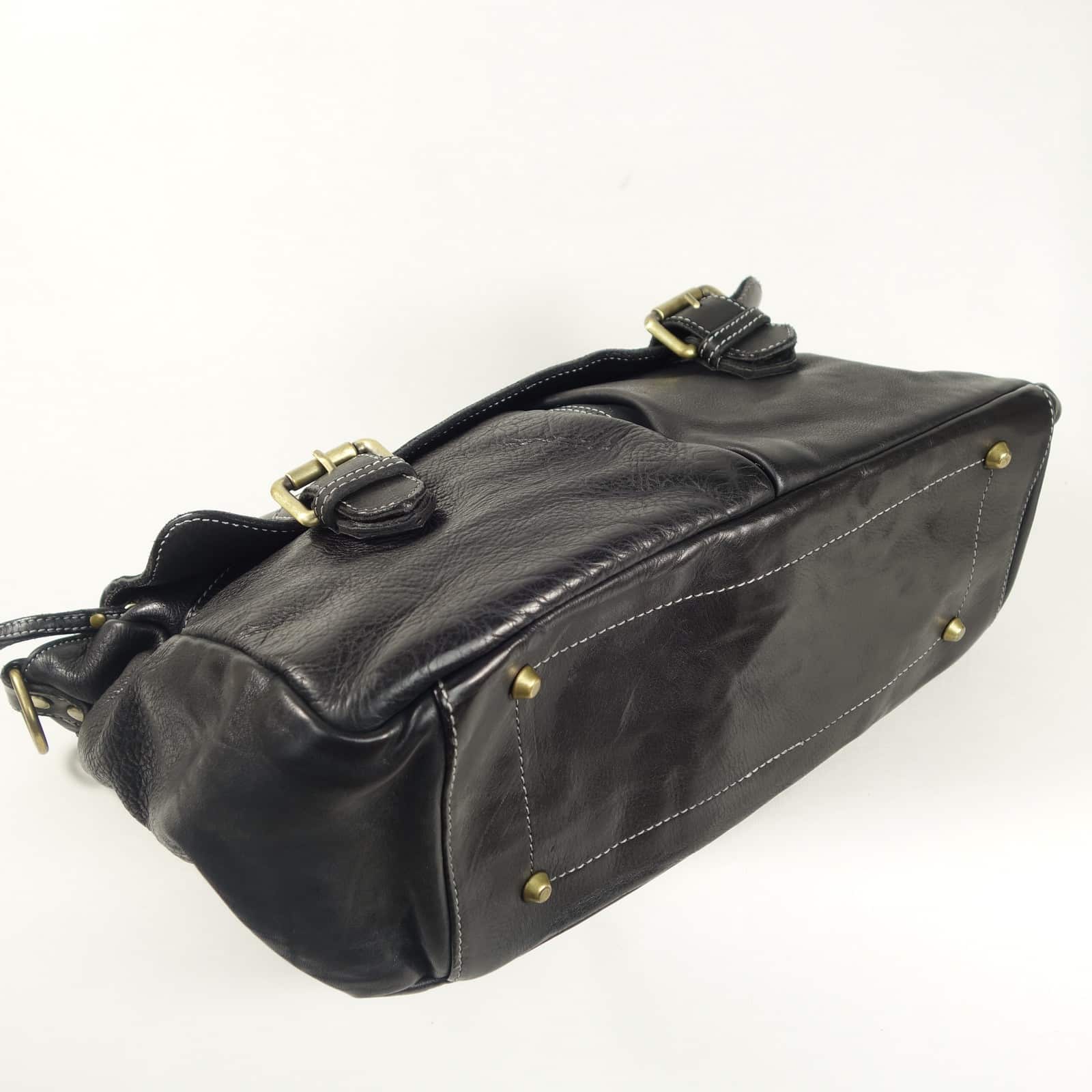 Collection Esprit Cuir TONI sac homme cuir noir vintage PC
