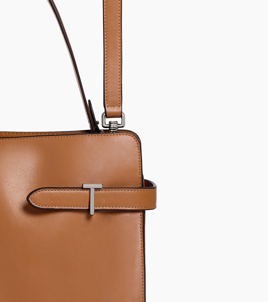 Le Tanneur Emie sac épaule cuir lisse nubuck Brown Tan
