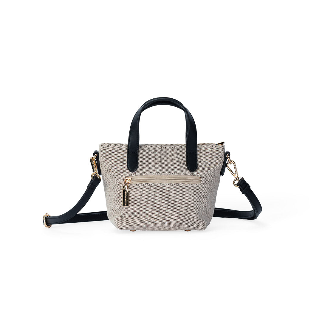MAC ALYSTER MISS BOHEME Mini Sac Lin Noir 22 cm