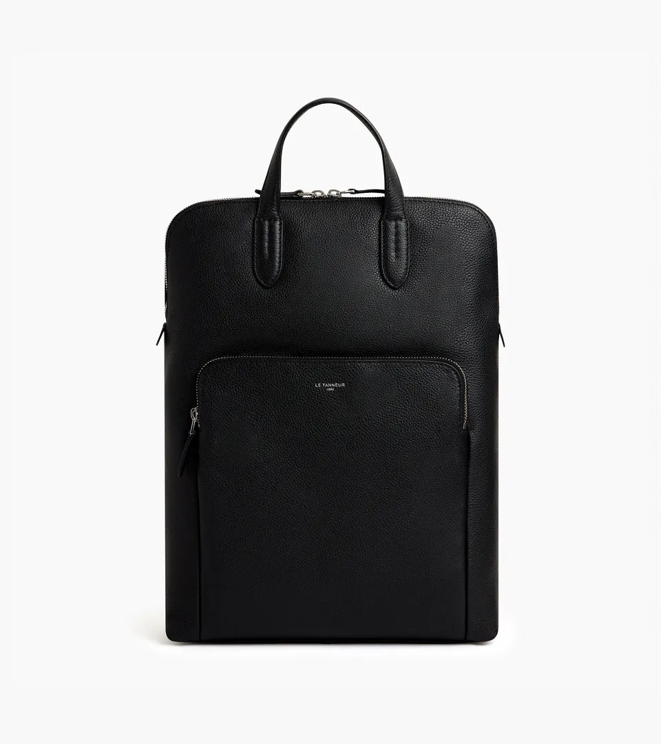 Le Tanneur Sophie sac à dos business cuir grainé noir