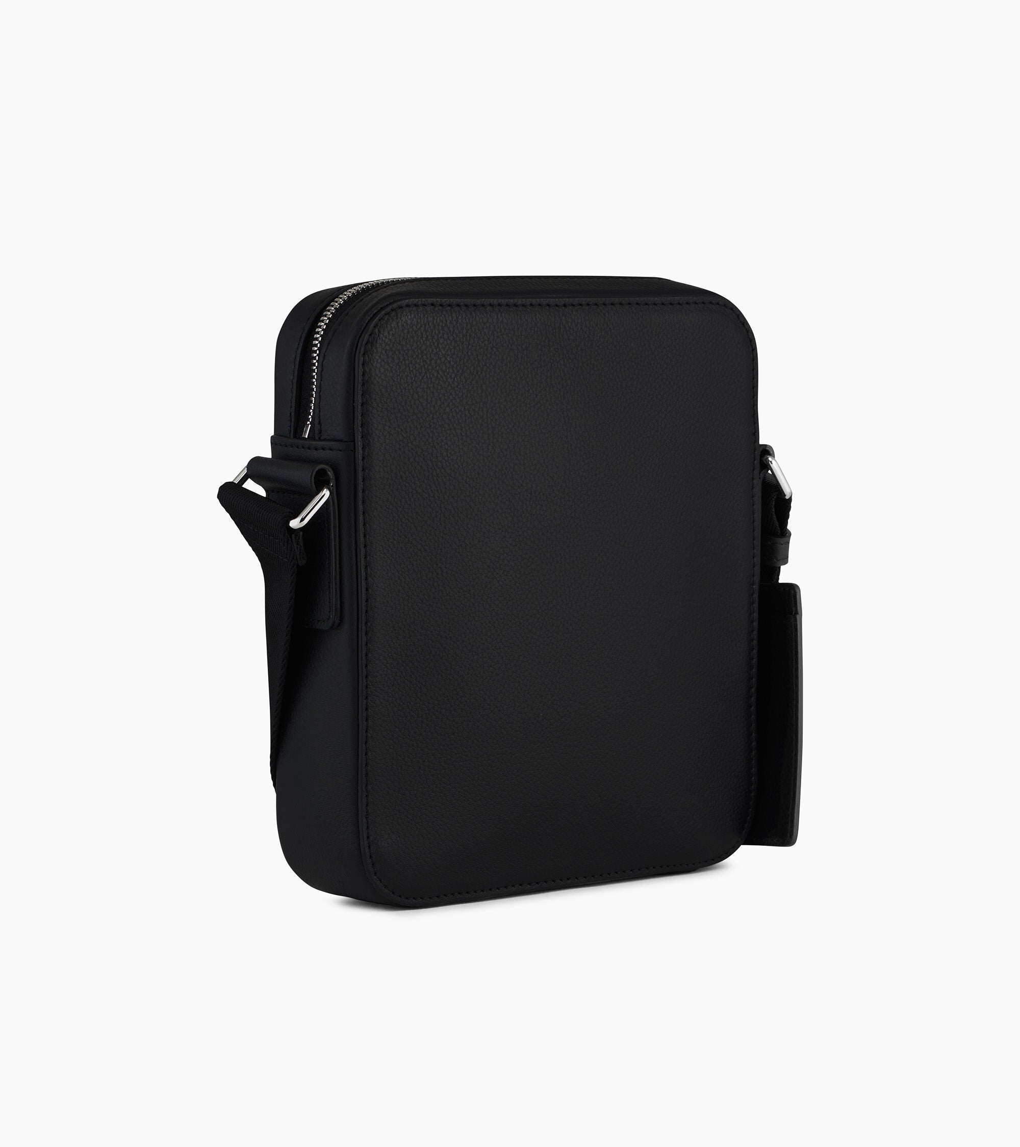 Le Tanneur Emile petite sacoche zippée cuir noir Black