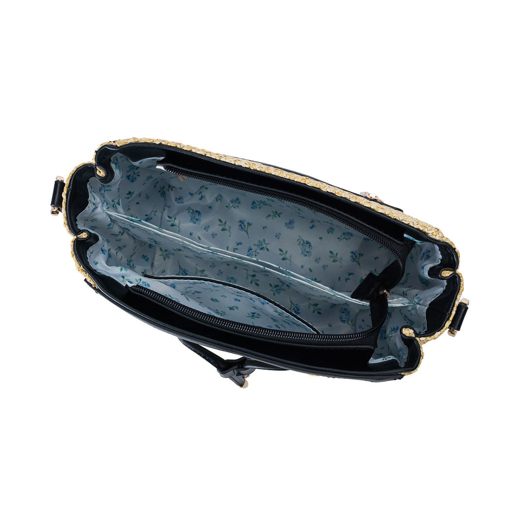 MAC ALYSTER Venise sac trotteur Doré raphia 24,5 cm