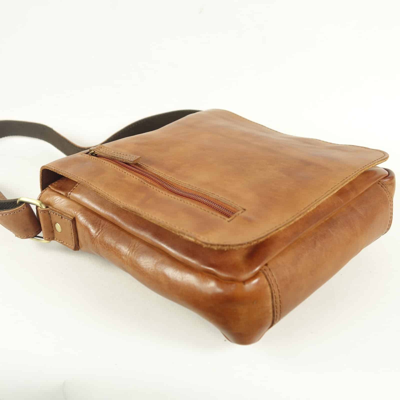 Esprit Cuir Francisco sac bandoulière cuir naturel homme