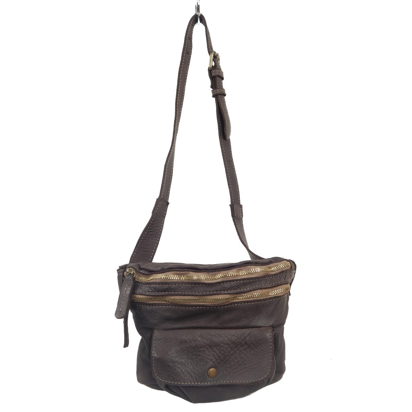 Collection Esprit Cuir Jimy besace cuir marron vintage homme
