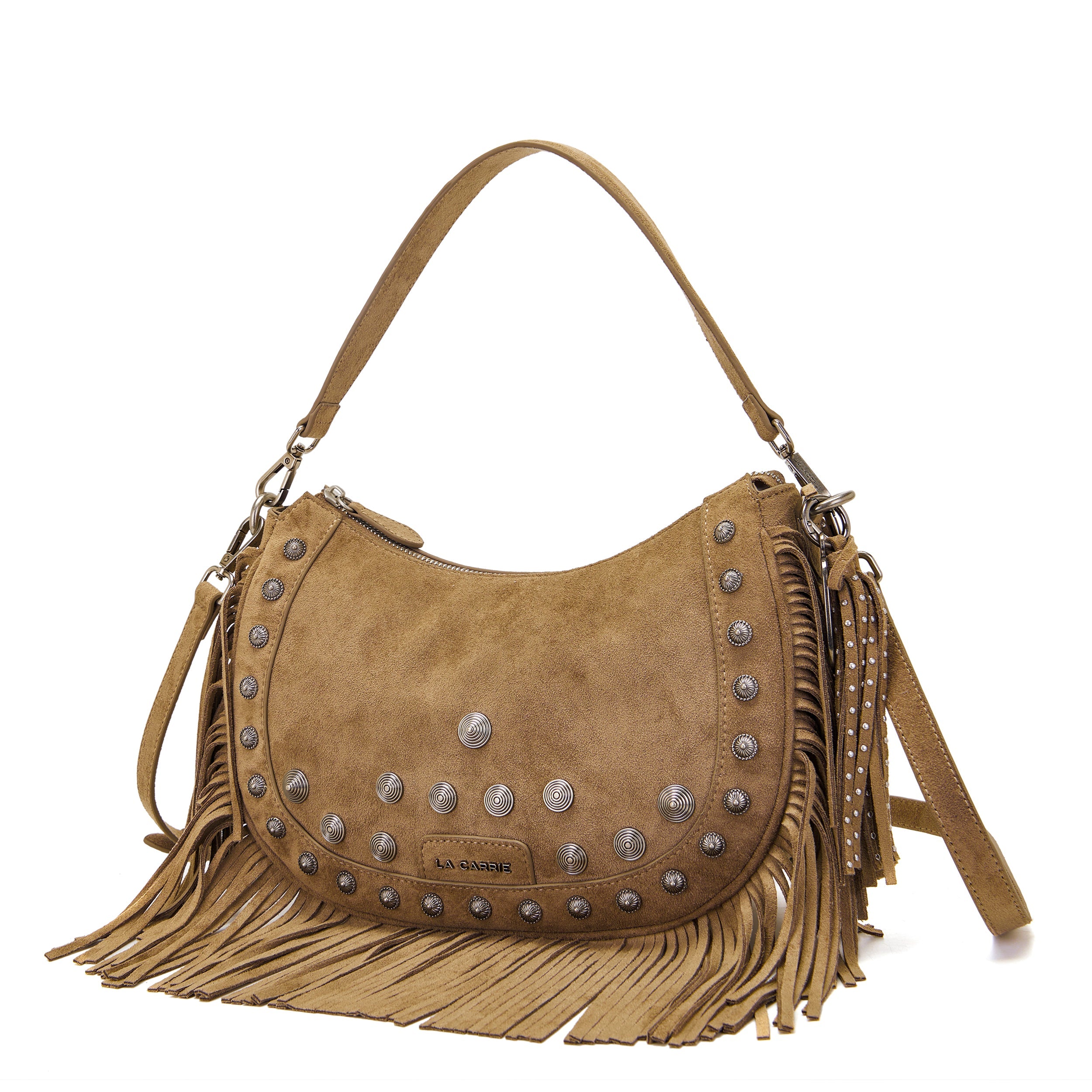 La Carrie Aztec sac bandoulière COTTO suède à franges