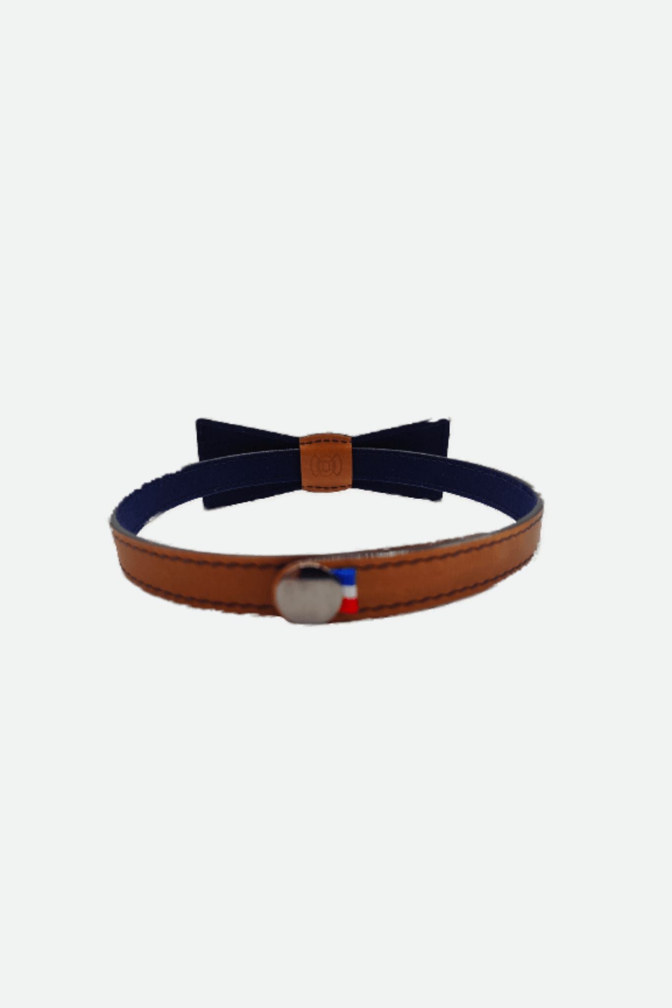 Nodie's Léo Paul camel lisse nœud papillon cuir