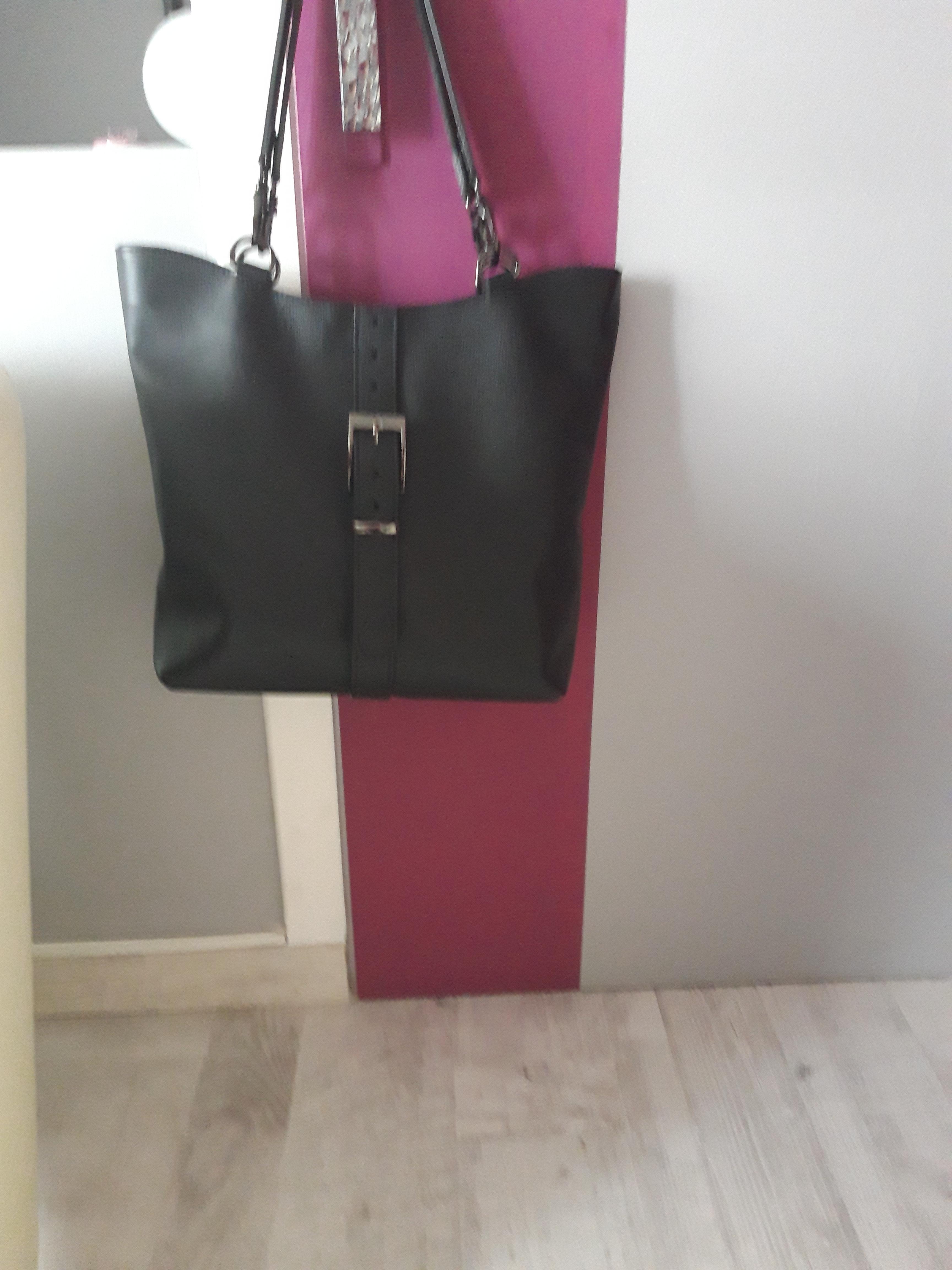 Nodie's Billy sac cabas cuir noir grainé grand format