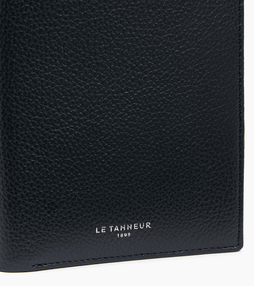 Le Tanneur Emile portefeuille vertical cuir grainé noir
