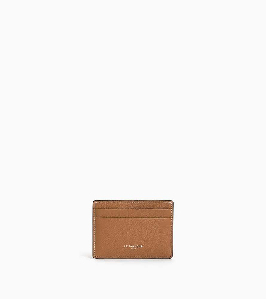 Le Tanneur Emile porte-cartes cuir grainé marron tan