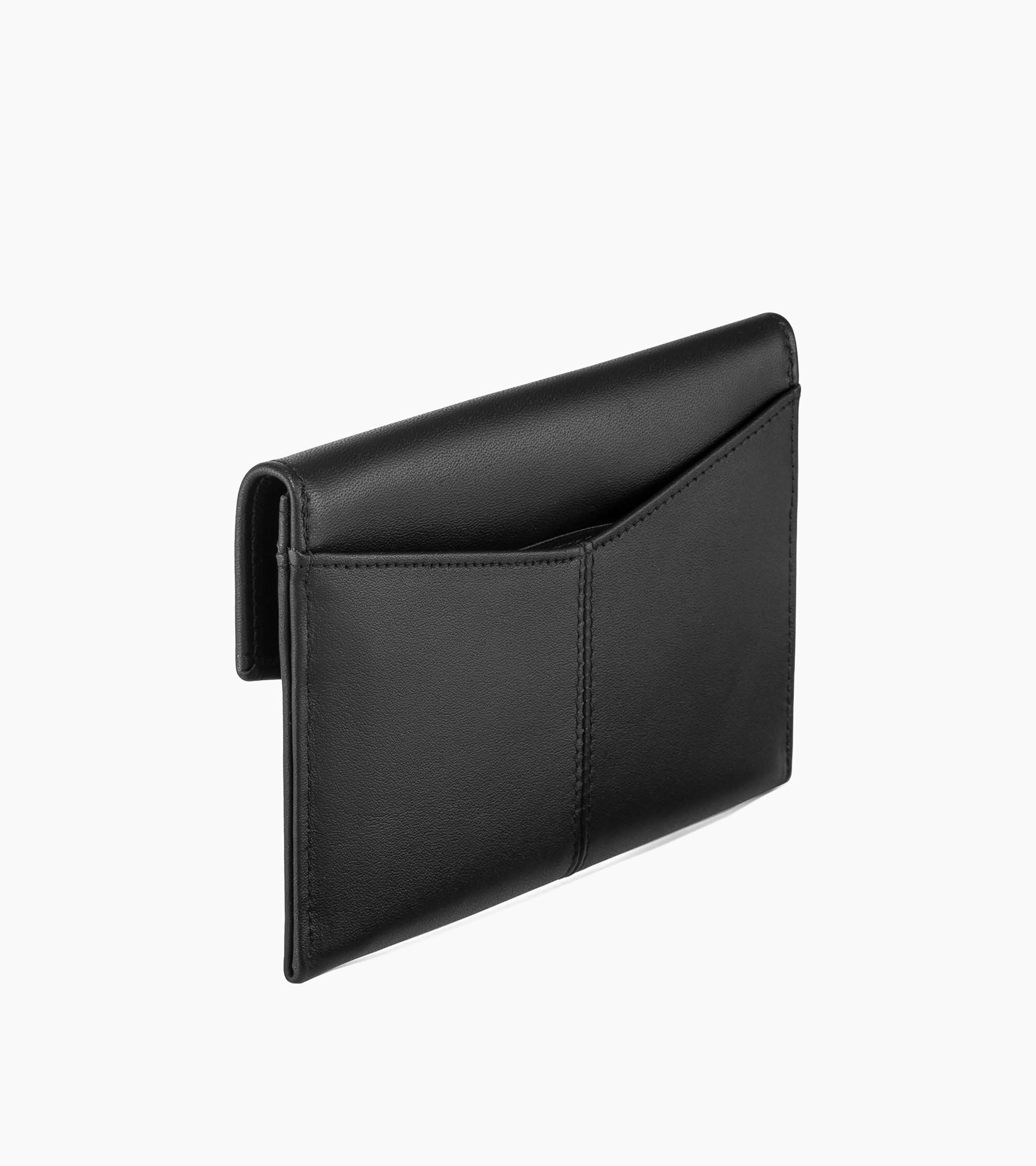 Le Tanneur Charlotte Pochette Enveloppe Cuir Lisse Noir Moyen