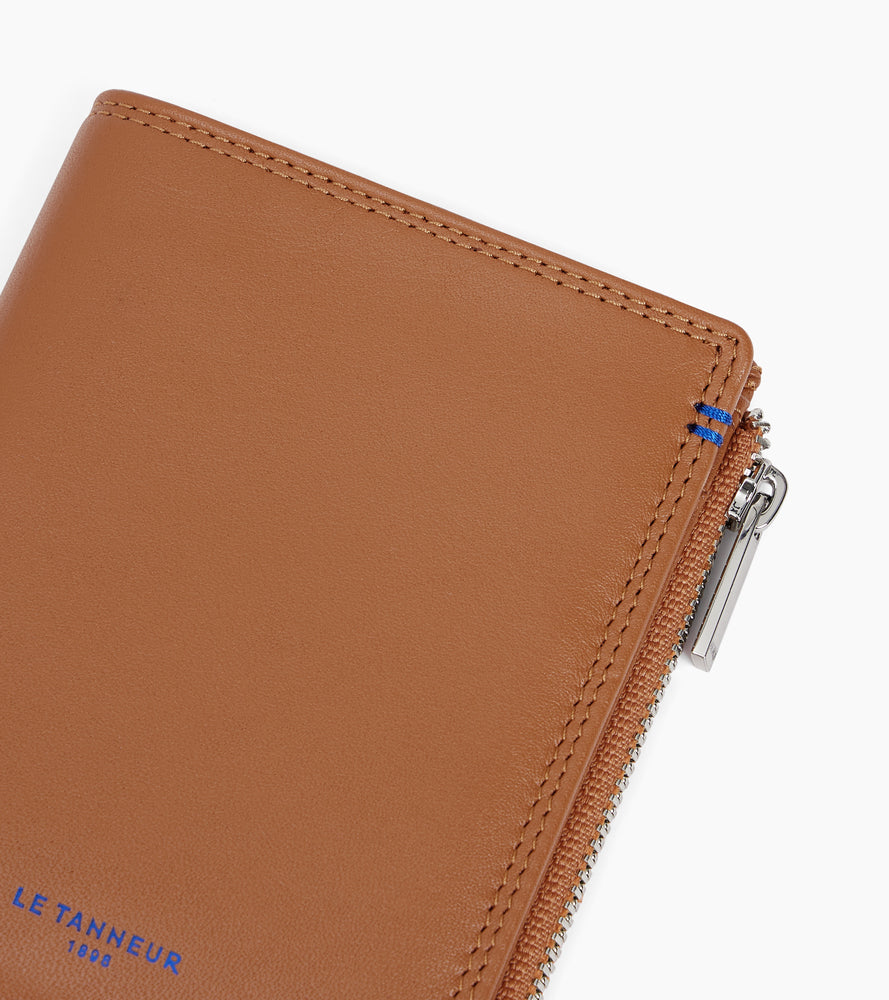 Le Tanneur Martin portefeuille cuir lisse camel RFID