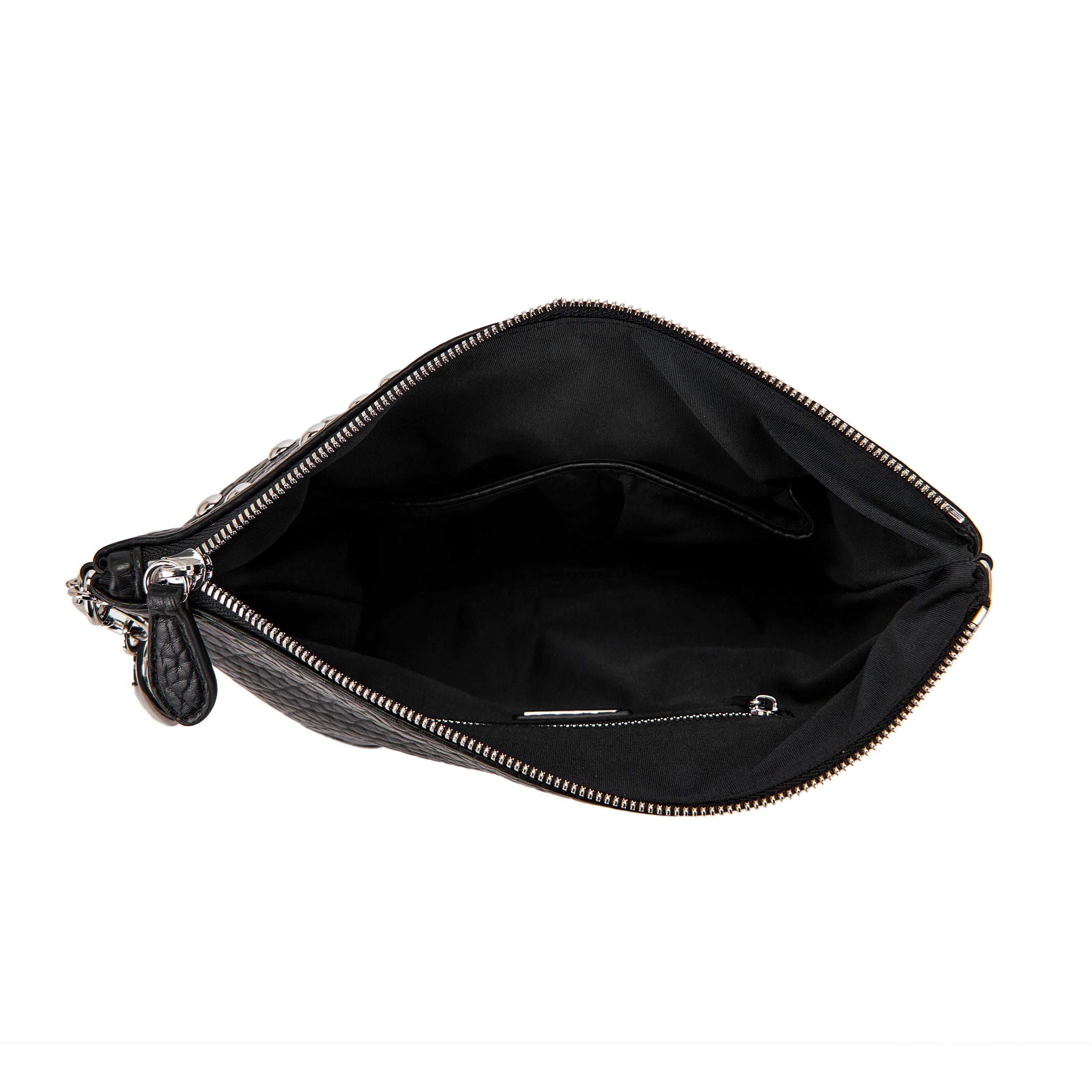 La Carrie Capsule sac bandoulière noir 25x3x22 clouté franges