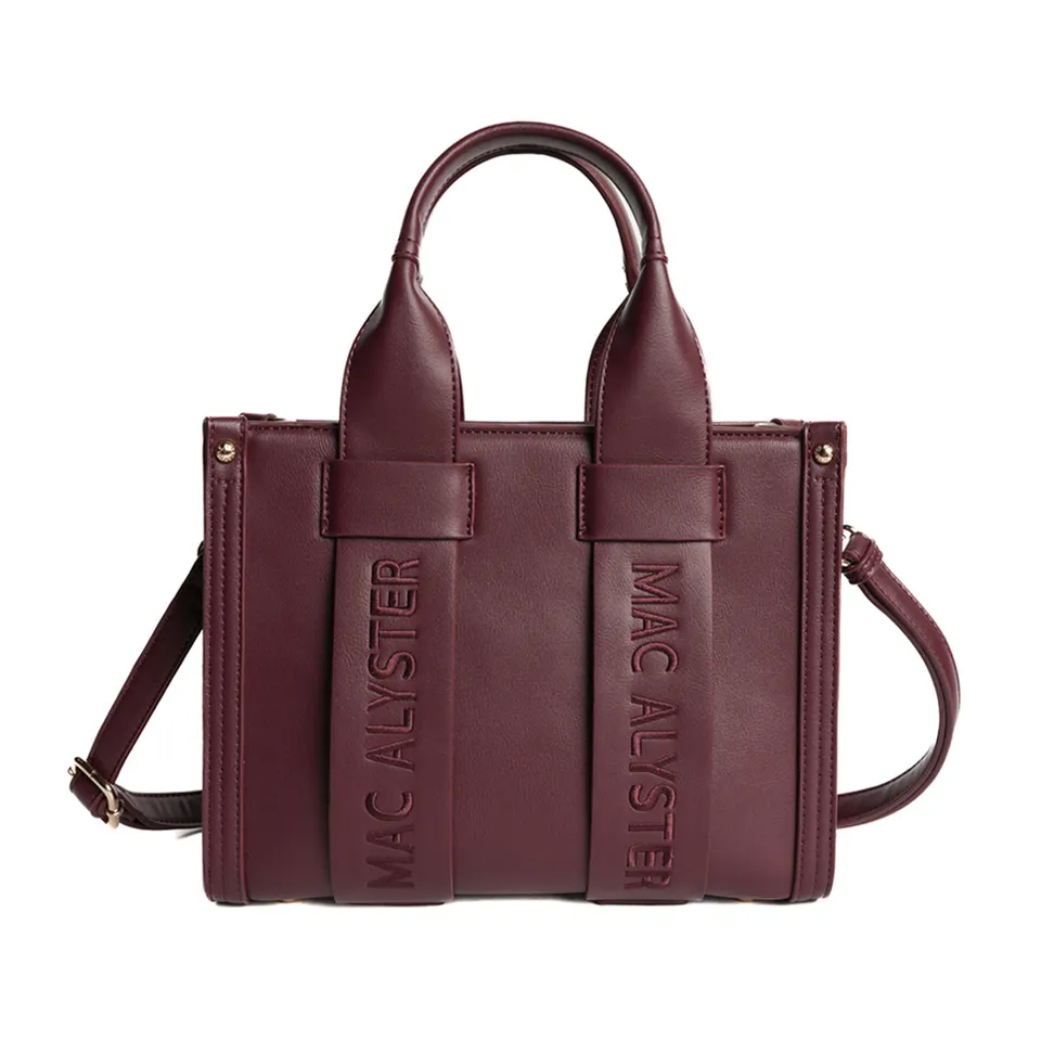 MAC ALYSTER BASIC CLOVER Petit sac Bordeaux brodé 26 cm