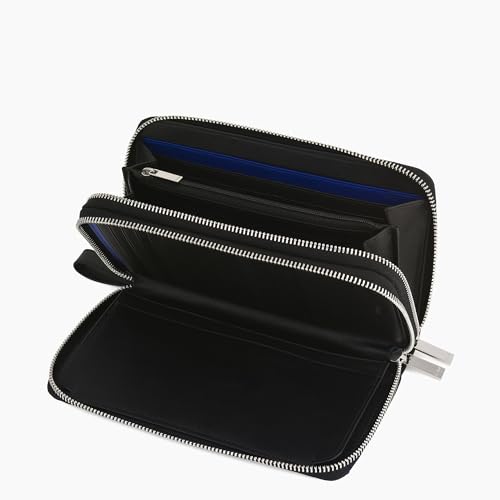 Le Tanneur Compagnon zippé portefeuille cuir lisse homme 21 cm