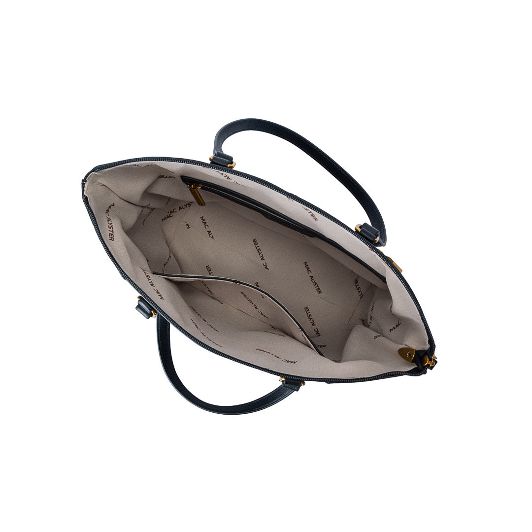 MAC ALYSTER Inès sac cabas cuir Beige/écru vachette