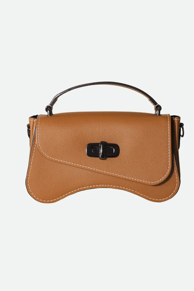 Nodie's L'iconique sac baguette camel grainé cuir