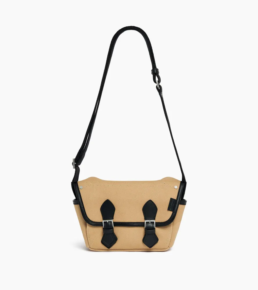 Le Tanneur Solveig petit sac bandoulière toile coton cuir lisse