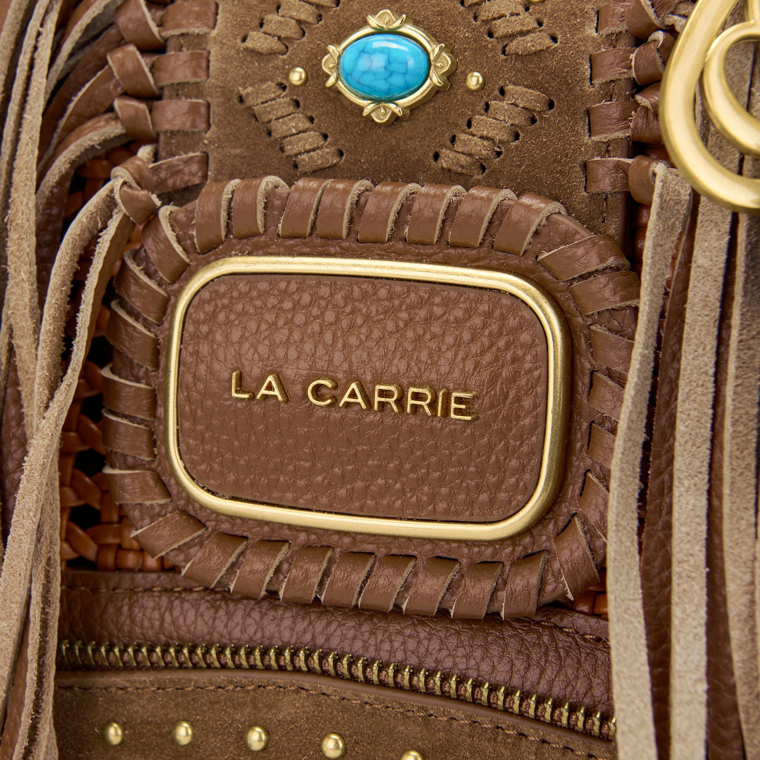 La Carrie Bag Jungle sac à main multi cuoio daim 26 cm