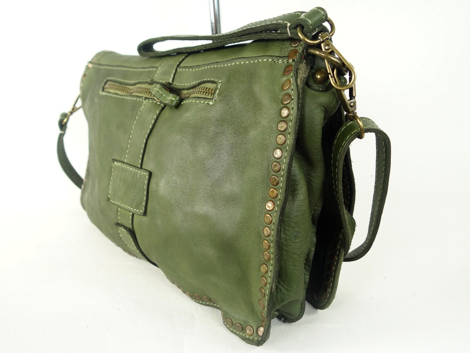 Collection Esprit Cuir Gena pochette cuir vert kaki