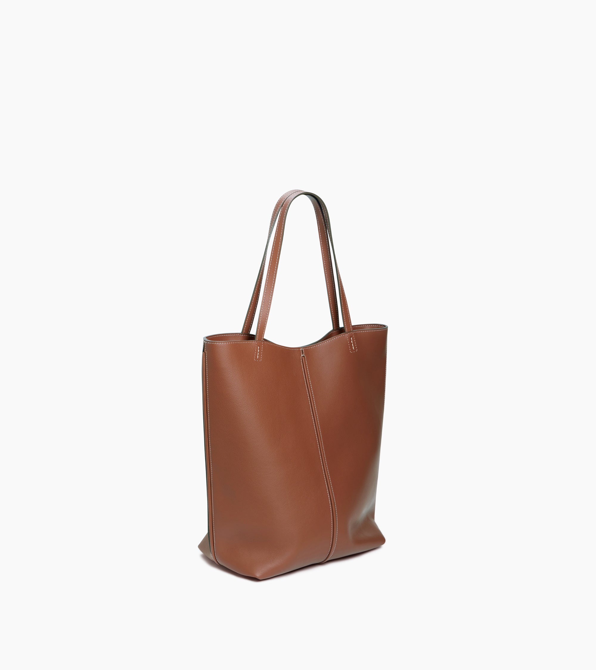 Le Tanneur Hortense Sac Cabas Moyen Cuir Mahogany Brown