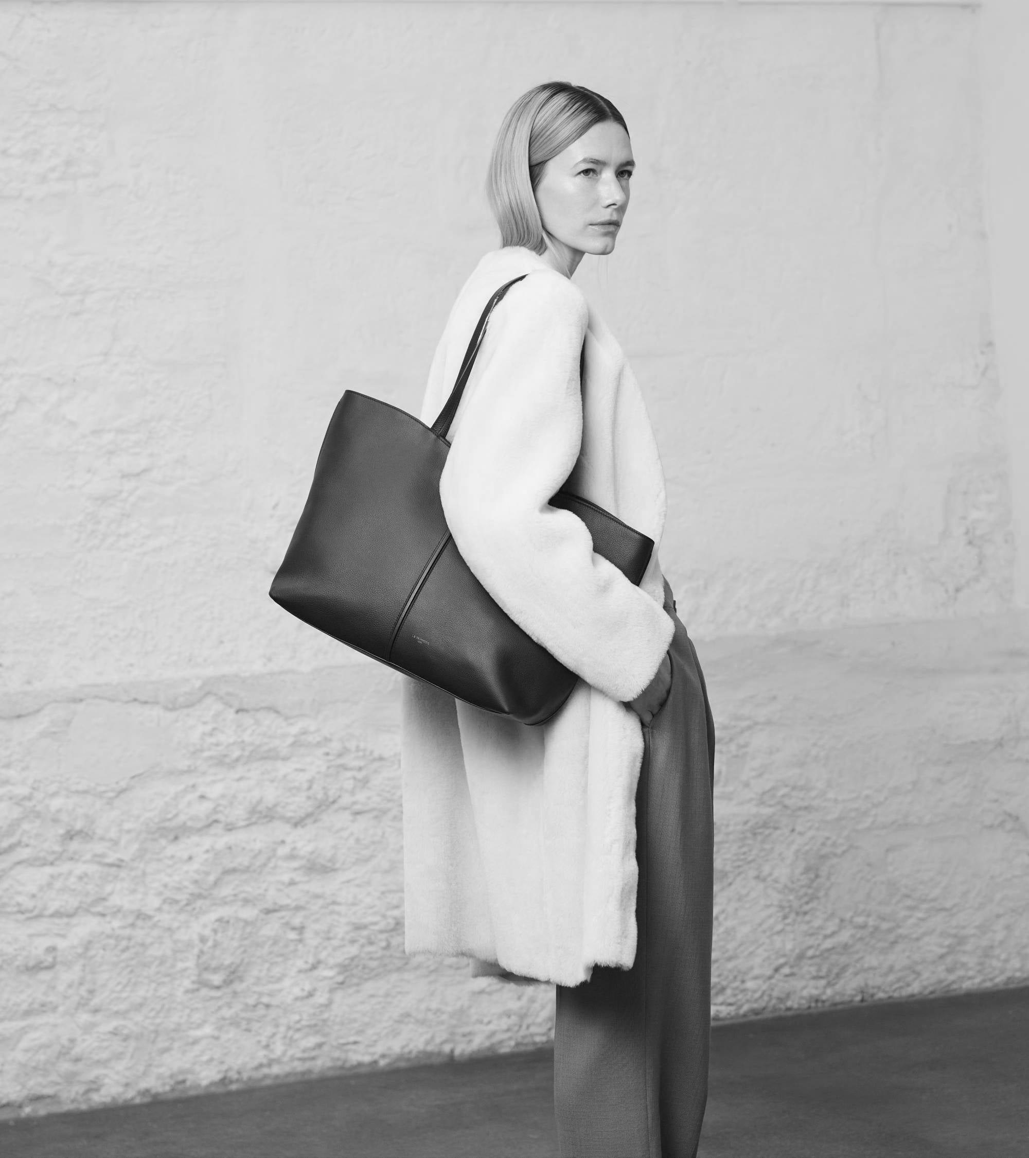 Le Tanneur Hortense sac cabas grand cuir grainé marron