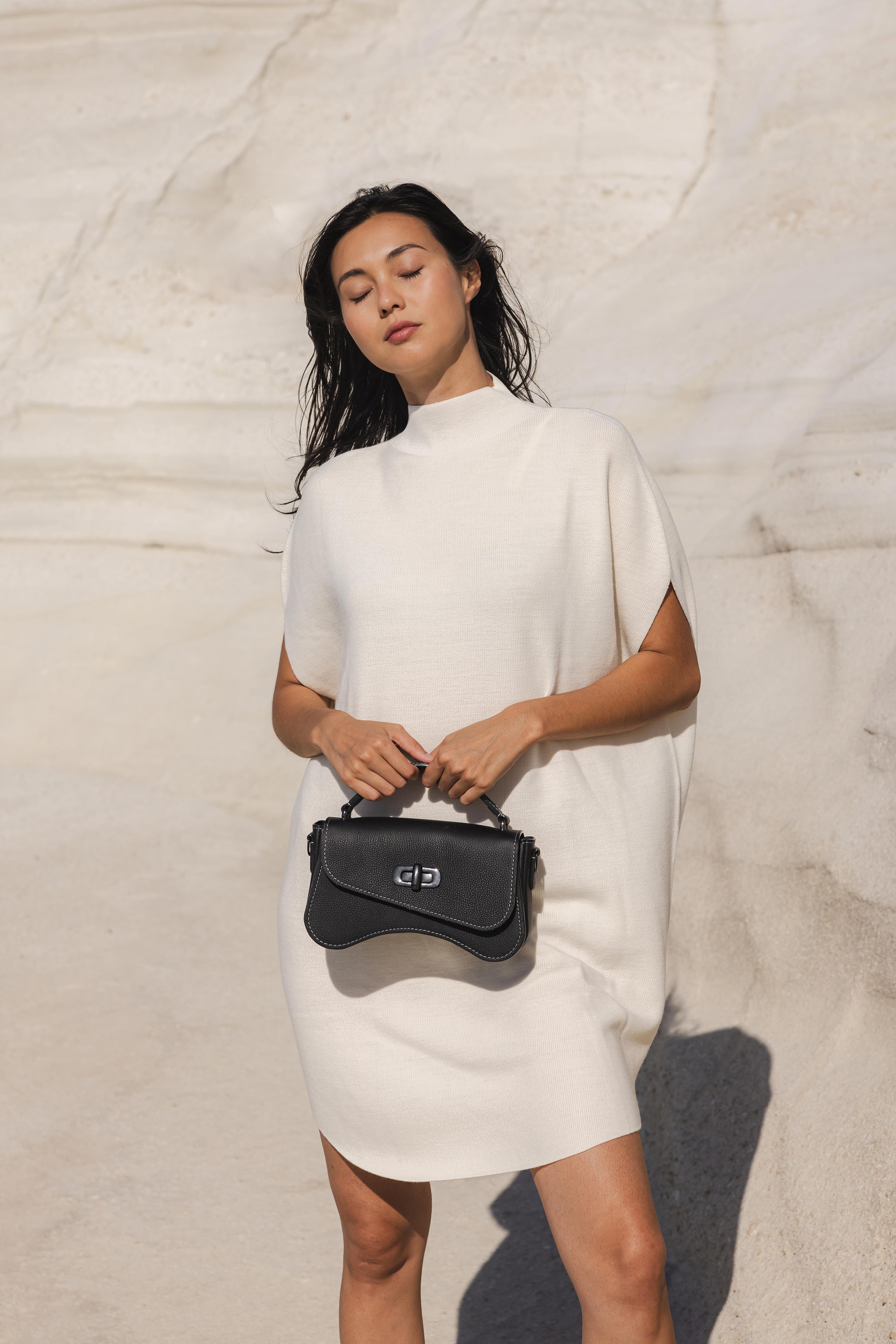 Nodie's L'Iconique sac baguette noir grainé cuir
