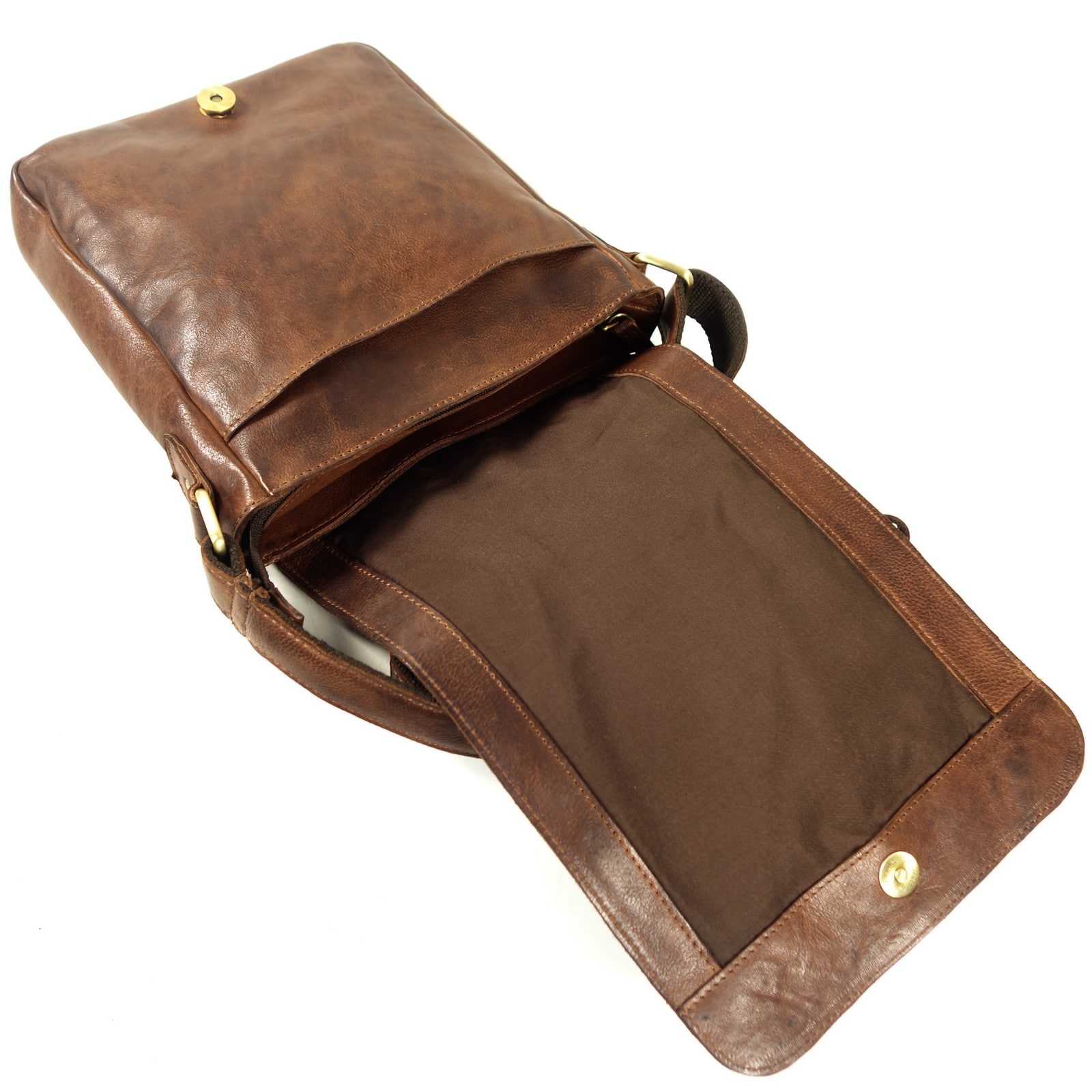 Collection Esprit Cuir FRANCISCO sacoche cuir marron 5 poches