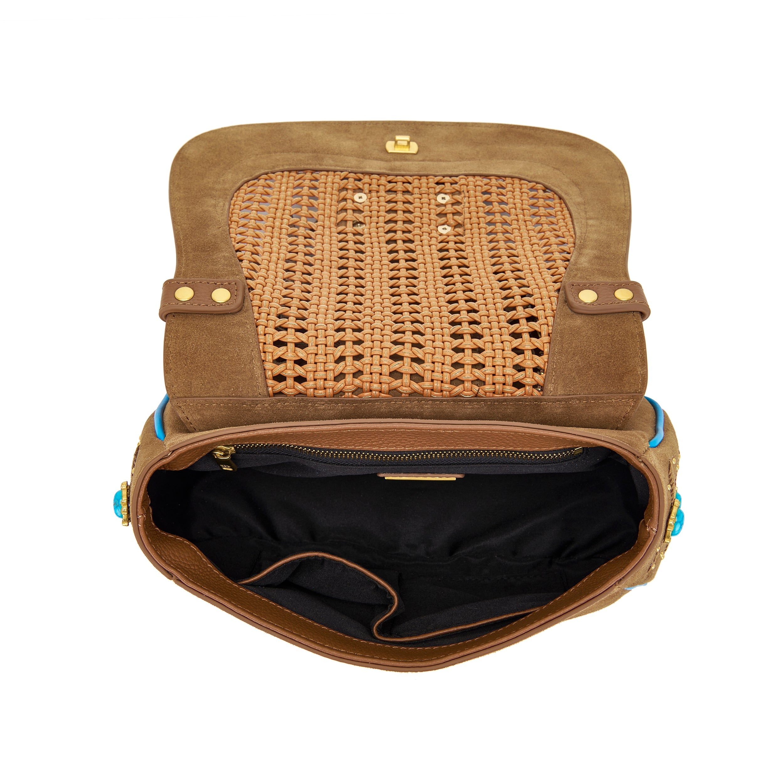 La Carrie Bag Jungle sac à main multi cuoio daim 26 cm