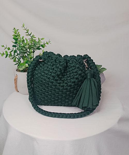 Takiri Carmen TK1085 Sac à Main Vert Coton Recyclé