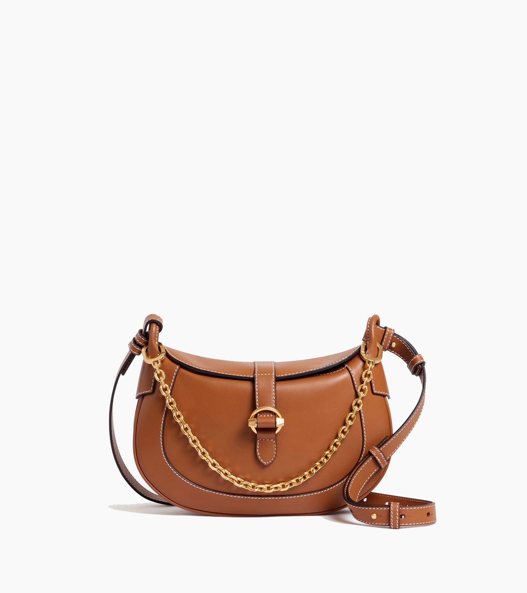 Le Tanneur Pia petit sac bandoulière cuir lisse Tan